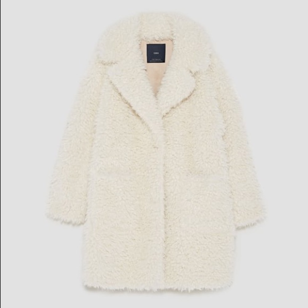 Textured Curl Knit Coat